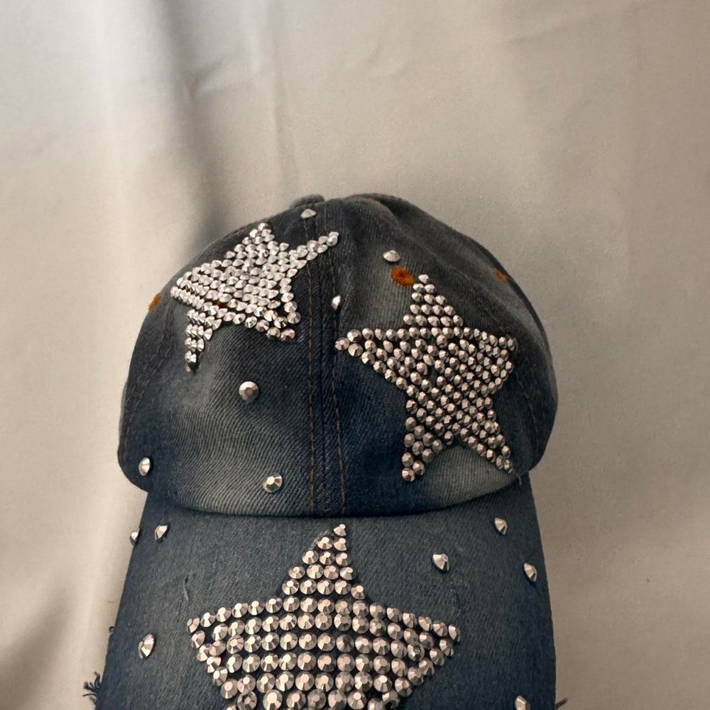 Magid Denim Cap with Orange Accents